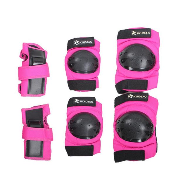 

elbow & knee pads 6 pcs safety children sports protective gear protector wrist brace for scooter roller skating - size, Black;gray