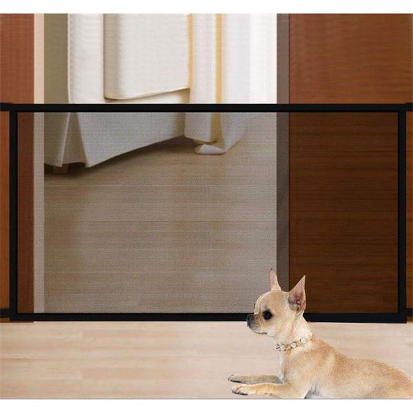 

dog houses & kennels accessories pet cat fence mesh cloth gate drop portable folding indoor outdoor magic for guard safe enclosure
