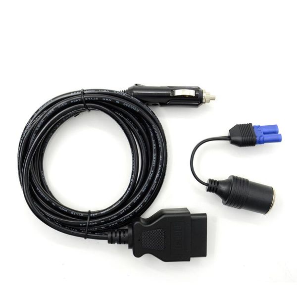 

diagnostic tools obd2 obd ii power cable 12v car battery terminal clip-on cigarette lighter socket adaptor clamp ec5 connector