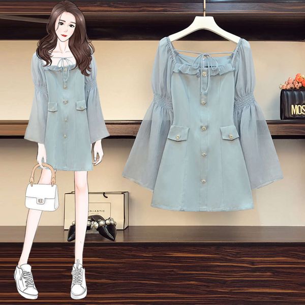 

casual dresses dress french platycodon grandiflorum for spring gb9l, Black;gray