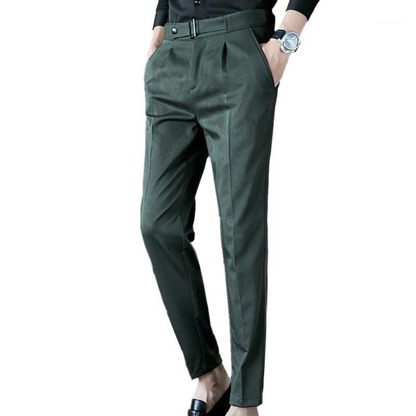 

men's suits & blazers stylish mens suit pants green black camel trousers business casual men size 28-36 man pant, White;black
