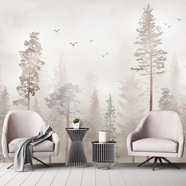 

wallpapers custom mural wallpaper 3d nostalgic forest bird fresco living room tv sofa bedroom home decor wall painting papel de parede 3 d