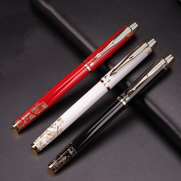 

embossed fountain pen colored for students, metal body, iridium nib, multiple electroplating paint art, daily offic pens