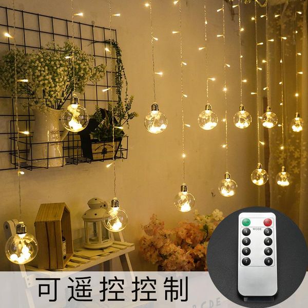 

christmas decorations direct selling led wishing ball curtain light wedding holiday remote control decorative net red night