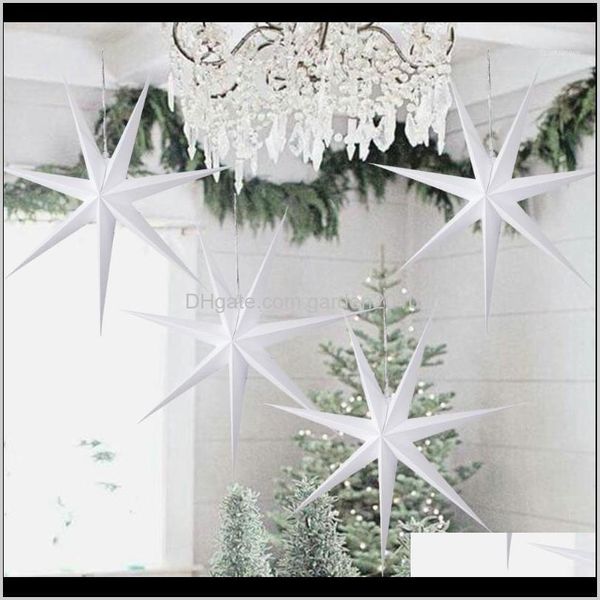 Decorações 1 pc ano 60 cm 24 xmas pendurado papel estrela lanterna ornamentos festival decoração de Natal para home1 vkek9 cz7co