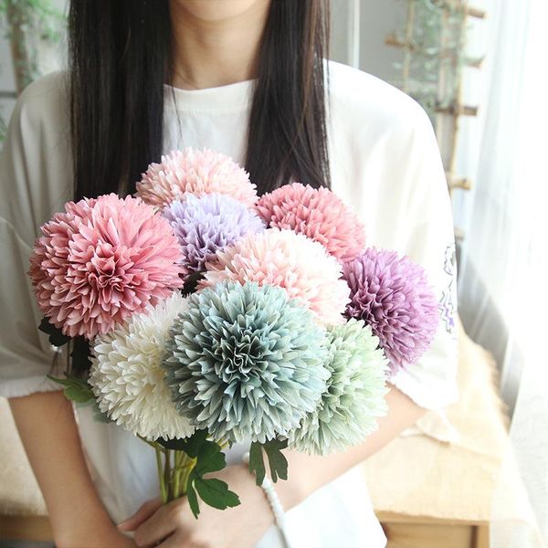 

1pcs artificial dandelion flower silk hyacinth wedding decoration, family gathering, el garden decoration decorative flowers &