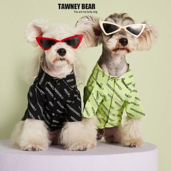 

dog apparel skin-friendly beautiful pet dogs cats t-shirt outfit soft texture costume button closure accessories