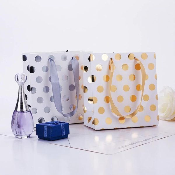 

gift wrap 50pcs dots bag candy goodie paper bags present packing favor cake bonbonniere packaging cookie for sweets wedding party