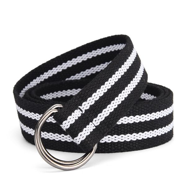 

casual elegant ladies boys outdoor belts arrivals fashion military buckle canvas belt korean sports youth student jeans for girls and lady d, Black;brown