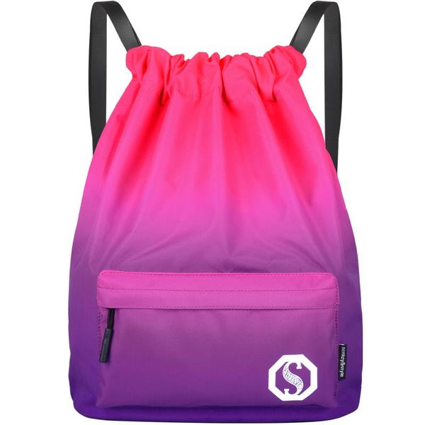 

senkeystyle summer drawstring backpacks lightweight nylon gym sport bags fitnees quality fashion gradient waterproof women men backpack