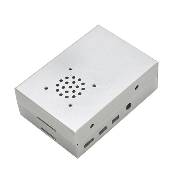 

lapcooling pads for raspberry pi 4 aluminum case with fan metal shell enclosure rpi model b(silver)