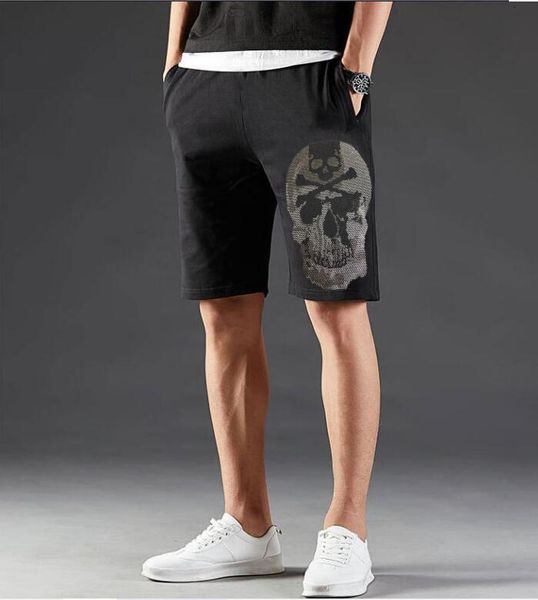 

men's shorts fashion brand will see short pants diamond stone for men, White;black
