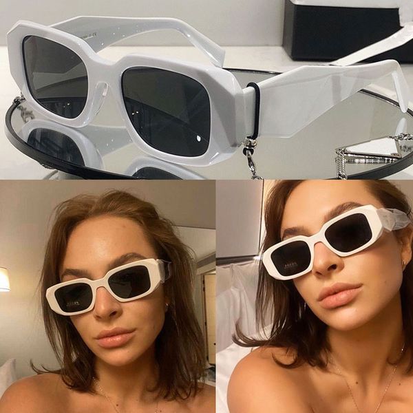 

women p home sunglasses spr17ws designer party glasses ladies stage style classic concave-convex three-dimensional line mirror frame size 51, White;black