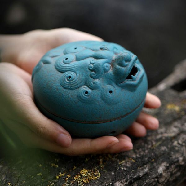 

fragrance lamps ceramics chinese incense burner living room charcoal vaporizer incienso quemador home decor db60xx