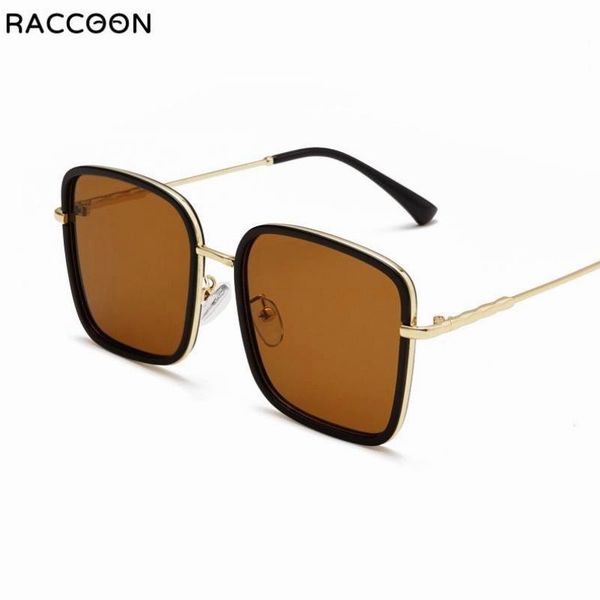 

sunglasses oversized color big ocean film metal women design square eyewear female mirror gradient shades glasses p, White;black