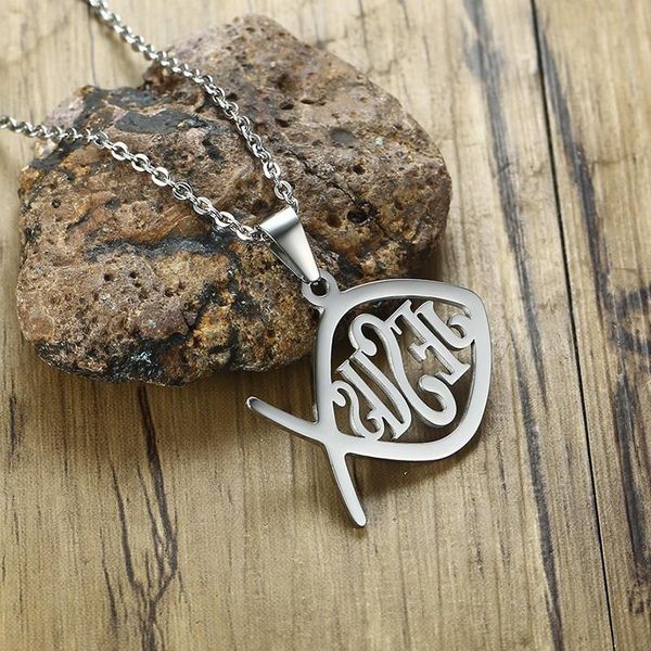 

pendant necklaces modyle 2021 christian religious prayer jewelry jesus stainless steel necklace for man, Silver