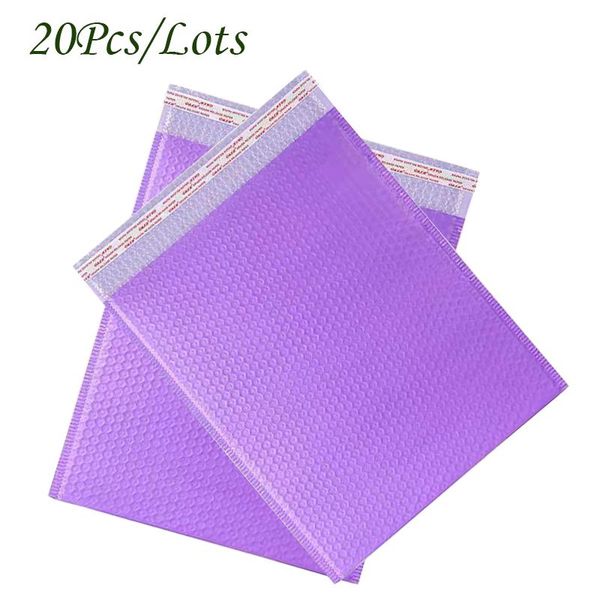

gift wrap 20pcs/lots purple color envelope bubble bag thicken self seal mailer express clothing shockproof padded courier