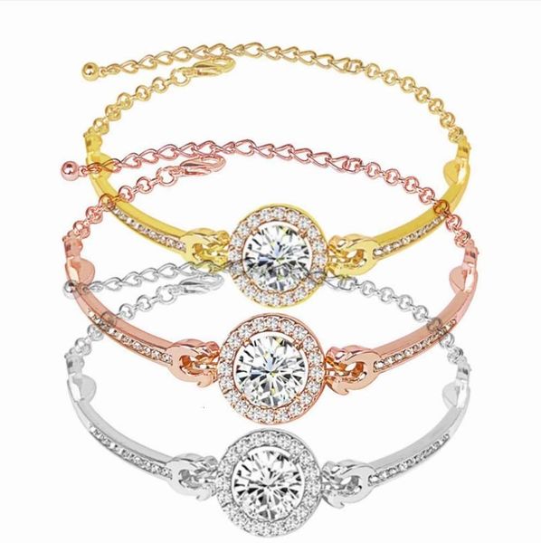 

hand catenary fashion handwear lady's versatile simple temperament zircon heart eight arrow bracelet lady, Black