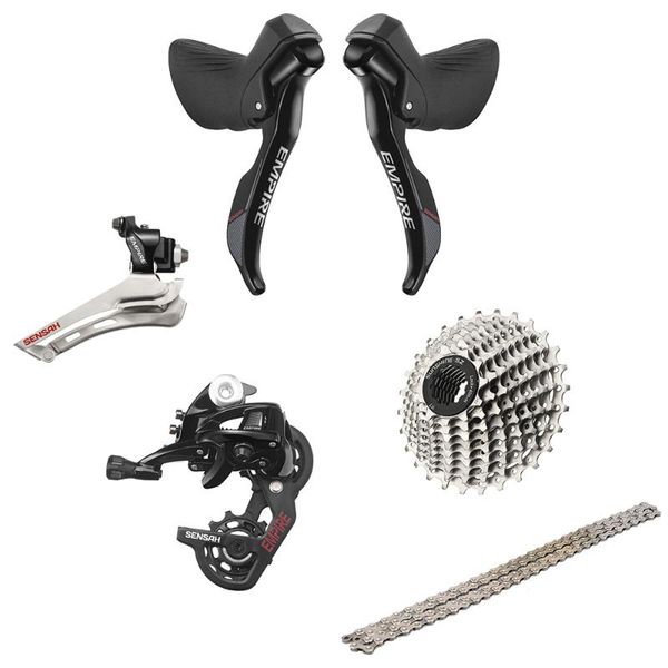 

bike derailleurs sensah empire 2x11 speed, 22s carbon, zrace brake + chain +cassette shifter rear front derailleurs, 5800,r7000