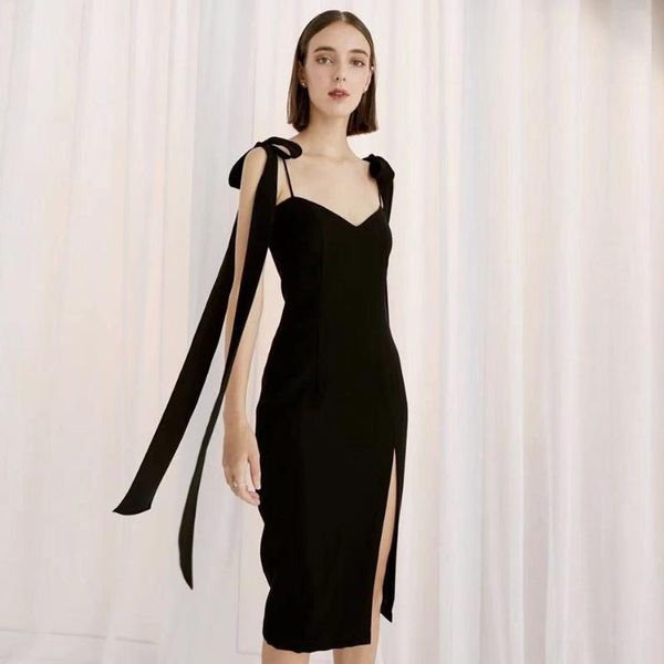 

casual dresses adyce 2021 summer black women skinny bodycon bandage dress sleeveless spaghetti strap midi elegant celebrity club, Black;gray
