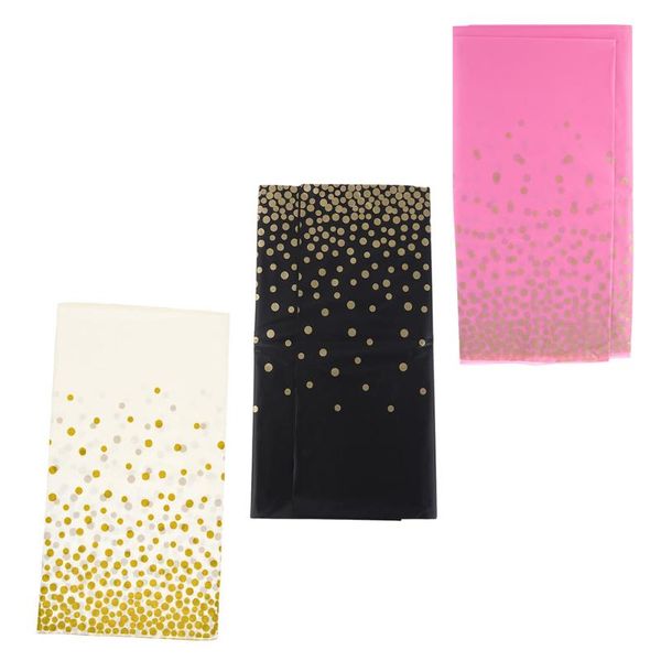 

table cloth 3pcs disposable peva tablecloth dot printed cover oil proof