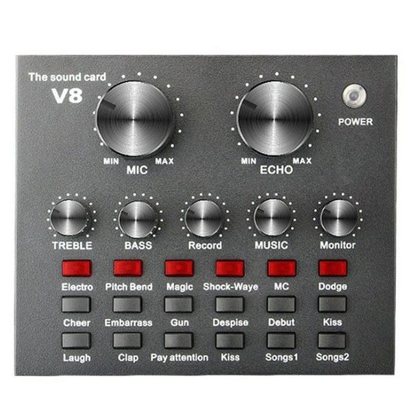 

smart home control v8 live sound card audio mixer external usb headset microphone mobile computer universal
