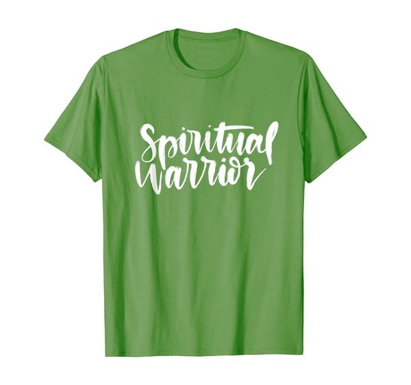 

spiritual warrior tshirt, White;black