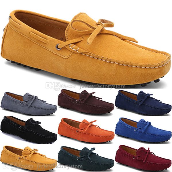 

2087 new fashion mens casual shoes leather british style spring couple genuine peas scrub men drive lazy man overshoes outdoor comfortable b, Black