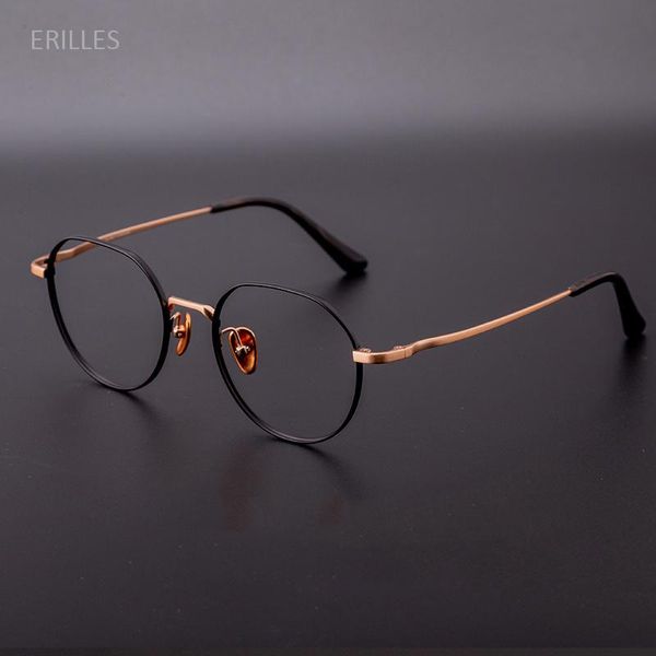 

fashion sunglasses frames super light pure titanium men eyelasses frame for myopia glasses optical clear lens reading glass computer eyewear, Black
