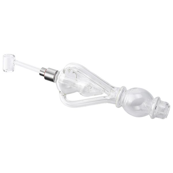 CSYC NC060 Bong in vetro Ricicla il flusso d'aria Tubi di fumo 45/90 gradi Quarzo Banger Nail Bullet Quarzo Punte in ceramica Dab Rig Vetro Acqua Perc Bong