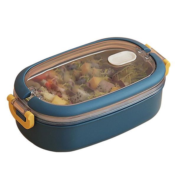 

dinnerware sets easy clean for kids portable japanese style office worker outdoor stainless steel thermal leak proof bento box with compartm
