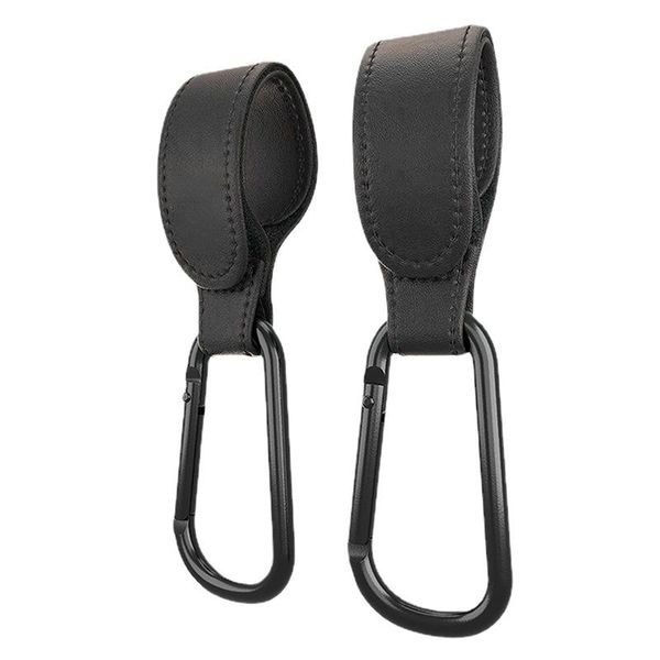 

stroller parts & accessories 1/2pcs pu leather baby bag hook pram rotate 360 degree rotatable cart organizer