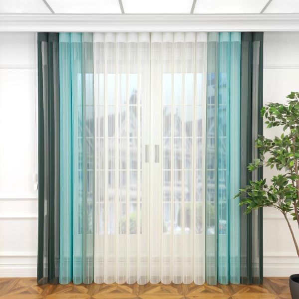 

curtain & drapes p / smart vertical curtain, polyester, tulle + sunshade backdrop combination, independent pleats,color combin