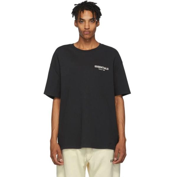 

fog fear of god essentials floral po printed t-shirt 19fw men tee women fashion short sleeves street hip hop summer tee hfymtx603, White;black
