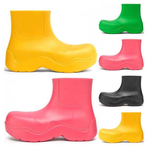 

chelsea boots womens candy solid colors pink triple black bule pistachio frost yellow red platform martin ankle boot round toes waterproof s