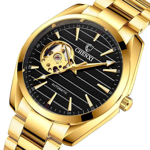 

men automatic mechanical fire clock luxury golden rvs antique man dress fashion poison for gentlemen, Slivery;brown
