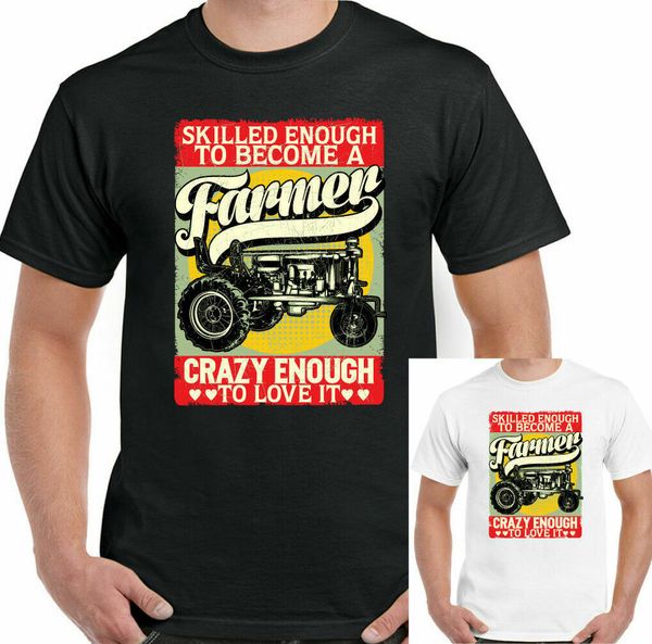 

granja camiseta granjero skilled hombre funny farm tractor driver broma birthday, White;black