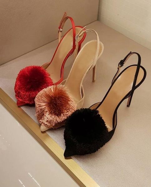 

spring summer sandalia feminina red stripper high heels shoes woman gladiator sandals ladies pom wedding bridal sandal, Black