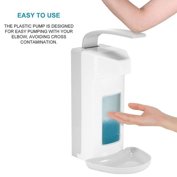 

manual soap contaless dispenser elbow-press hand washer for kitchen and bathroom with high accuracy sensor 1000ml liquid