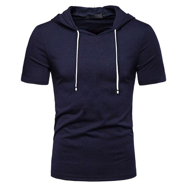 

t-shirts hooded men's solid european loose short sleeve t-shirt diy couple r8eq, White;black