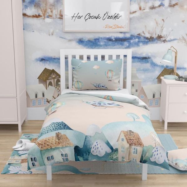 

bedding sets cotton satin set for kids comfortable and soft, anti-allergic, duvet cover, sheet pillowcase