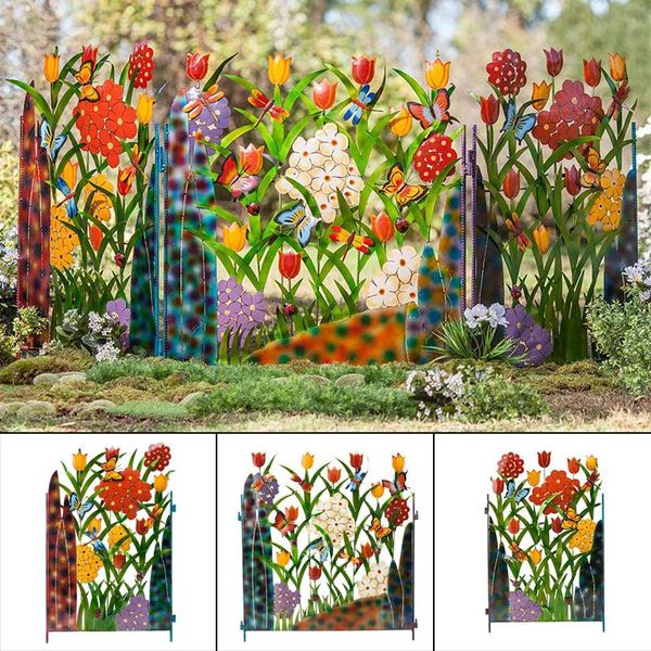 

fencing, trellis & gates garden fence rustproof iron barrier flower metal landscape fencing decorative border for outdoor patio jan88