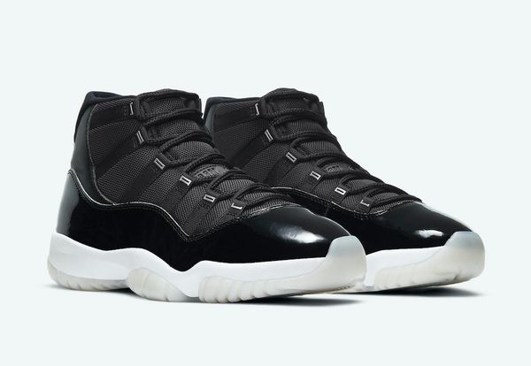 

authentic 11 jubilee 25th anniversary air high black clear white metallic silver 11s mens boots shoes sports sneakers with box us -13