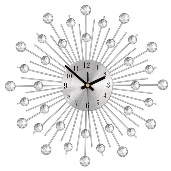 

wall clocks silver tone modern clock for living room creative european style decor bedroom