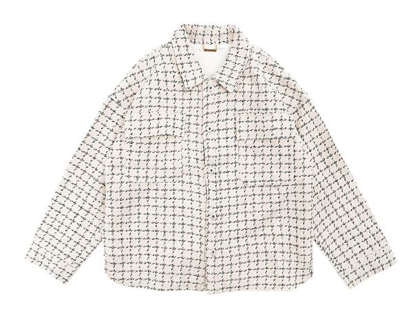 

2021 goodboy checkered shirt casual fashion oversize men women couple 100% cotton jacket, Black;brown