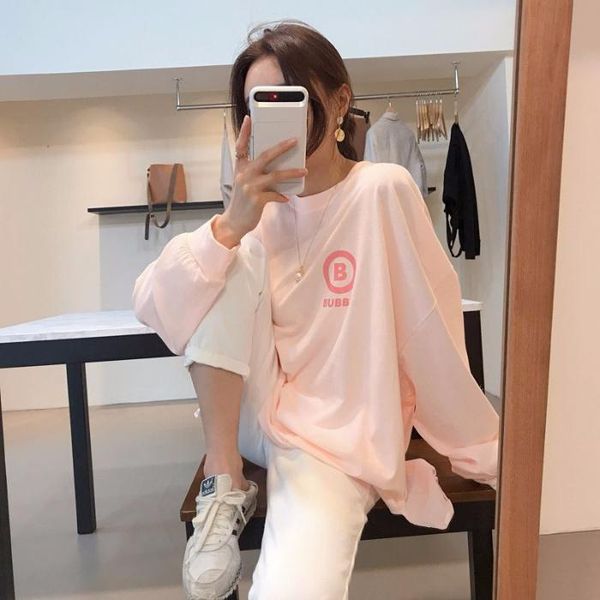 

women's hoodies & sweatshirts picture price cotton autumn loose mid-length, Black