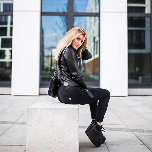 

bum lift jeggings skinny pants women legging fitness black high waist workout stretch femme clothes