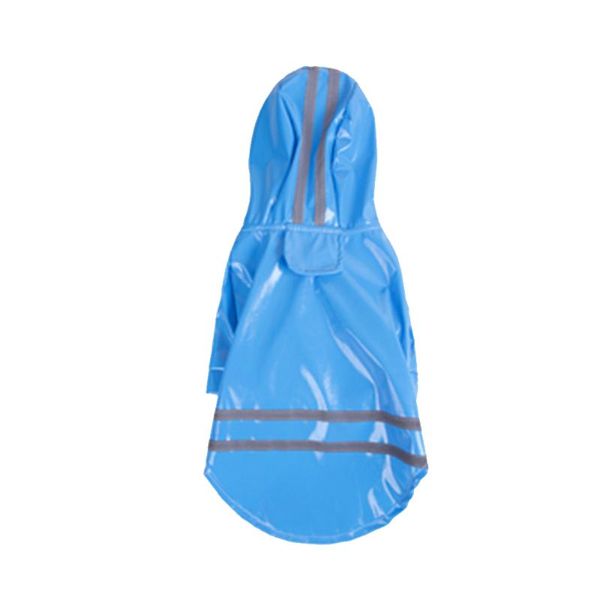 

dog apparel pet raincoat cat clothes pu reflective hooded weatherproof jacket