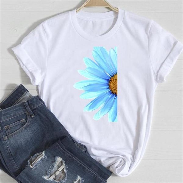 

and women watercolor floral mens t shirts printing 90s cute fashion cartoon summer graphic lady print tee female tshirts, White;black