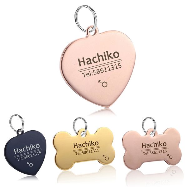 

handicraft gift dog tag engraved gold stainless steel dog blank animal label